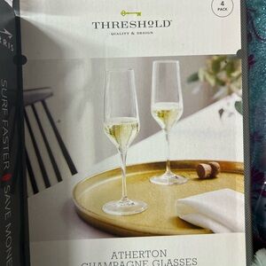 Threshold Atherton Champagne Glasses - Clear